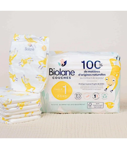 Biolane ecological diapers size 1 (2-5 kg) 28 units 2