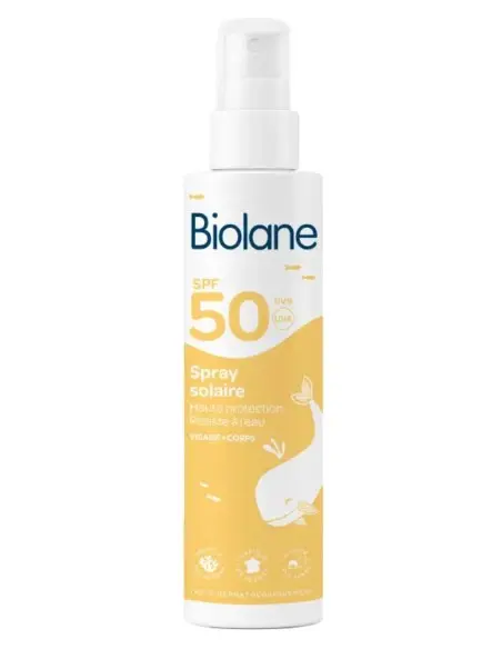 Biolane Spray solaire SPF50 Visage & Corps 200ml dans Crème Solaire chez Baby And Mom Maroc