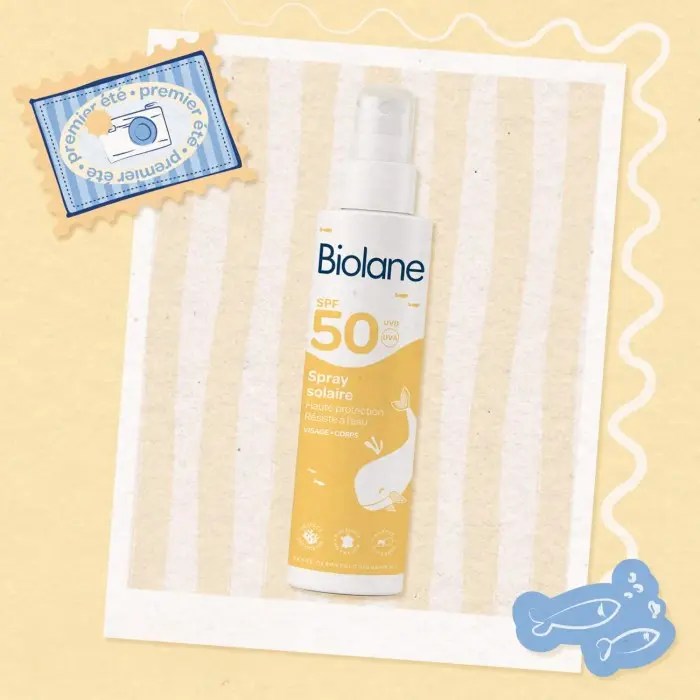 Biolane Spray solaire SPF50 Visage & Corps 200ml dans Crème Solaire chez Baby And Mom Maroc