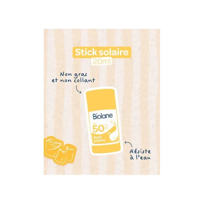 Biolane Stick Solaire SPF50 Visage & Corps dans Crème Solaire chez Baby And Mom Maroc
