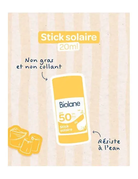 Biolane Stick Solaire SPF50 Visage & Corps dans Crème Solaire chez Baby And Mom Maroc