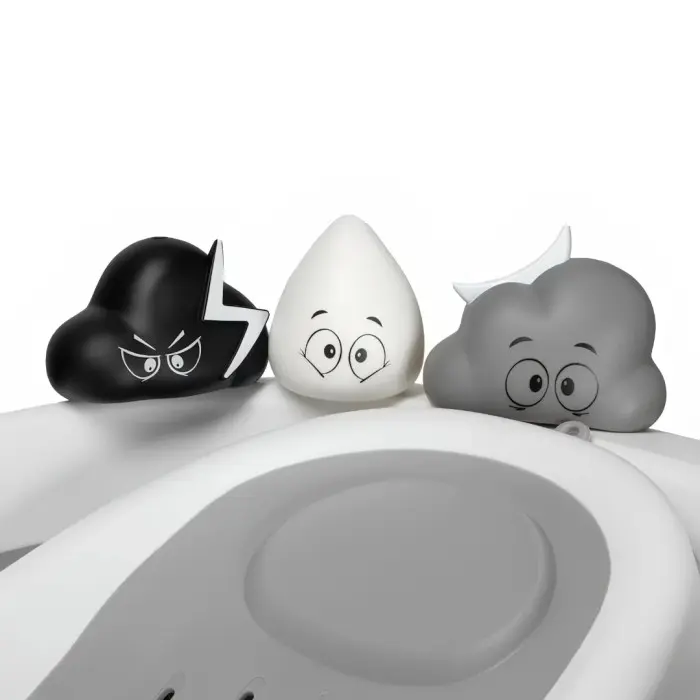Baignoire Twistshake Pliable + Coussin + Rince cheveux + Jouets Gris ÉDITION LIMITÉE dans Baignoire chez Baby And Mom Maroc
