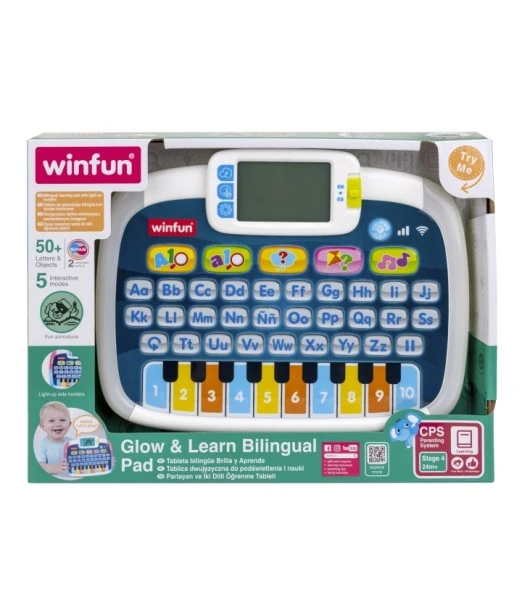 Winfun Glow & Learn educational bilingual French-English tablet from 2 years