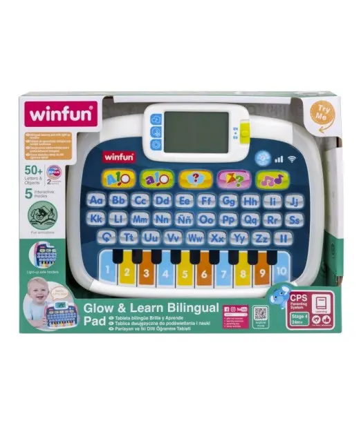 Winfun Ipad Éducatif Bilingue Français-Anglais Glow & Learn 2ans+