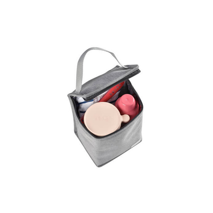 Pochette repas isotherme gris Béaba