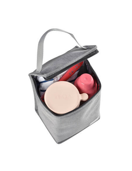 Pochette repas isotherme gris Béaba