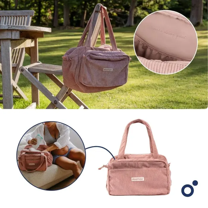 Doomoo Sac à langer Fluffy - Pink dans Sac à main chez Baby And Mom Maroc