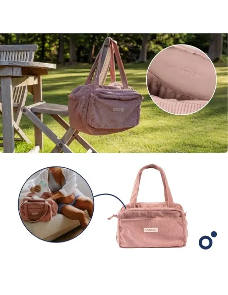 Doomoo Sac à langer Fluffy - Pink dans Sac à main chez Baby And Mom Maroc
