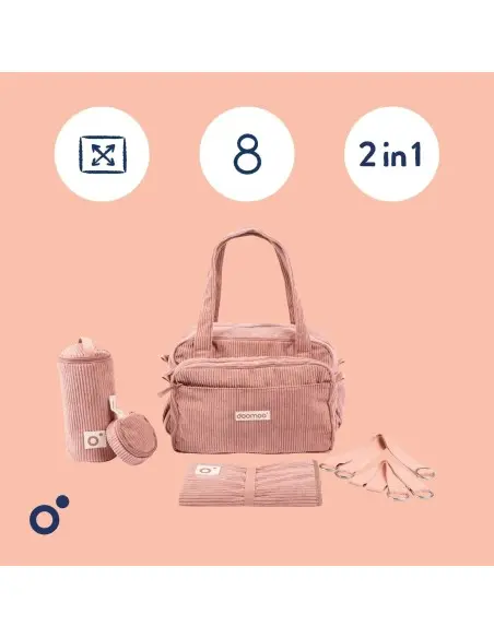 Doomoo Sac à langer Fluffy - Pink dans Sac à main chez Baby And Mom Maroc
