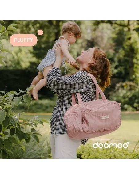 Doomoo Sac à langer Fluffy - Pink dans Sac à main chez Baby And Mom Maroc