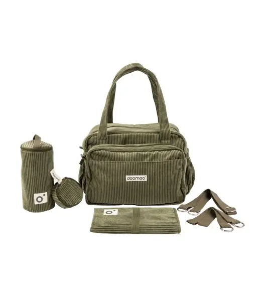 Doomoo Sac à langer Fluffy - Kaki au Maroc - Baby And Mom