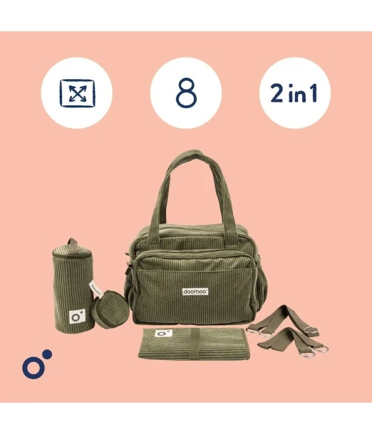 Doomoo diaper bag Fluffy - Khaki 2