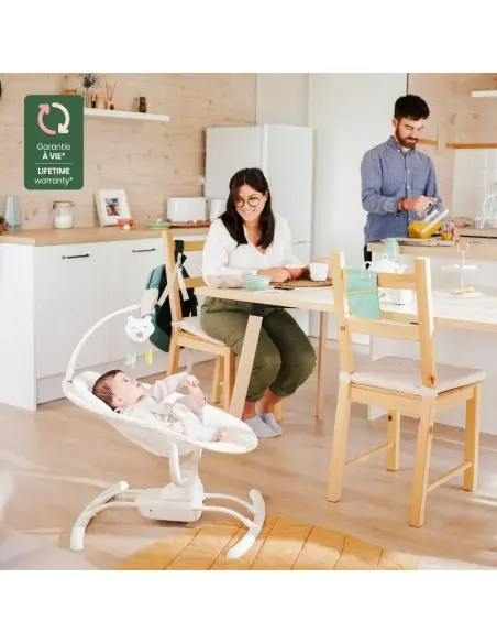 Badabulle Balancelle Latérale avec Télécommande - Crème dans Transat & Balancelle chez Baby And Mom Maroc