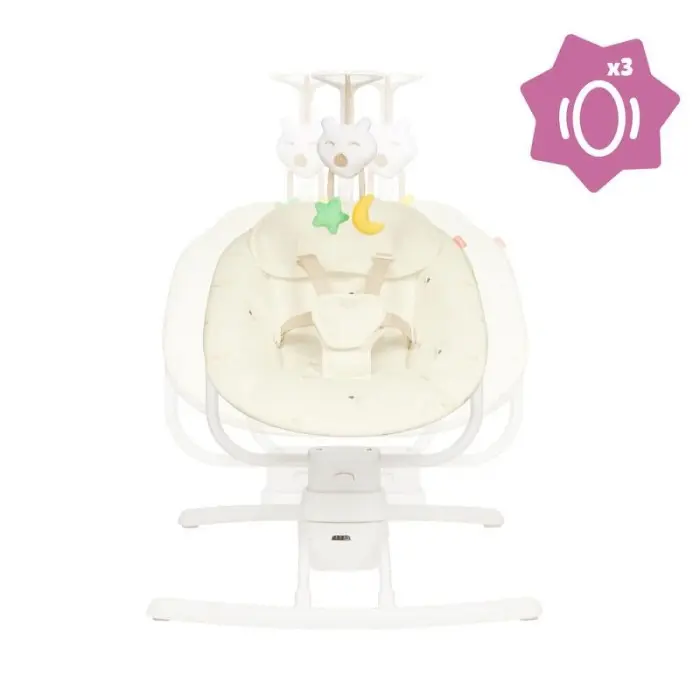 Badabulle Balancelle Latérale avec Télécommande - Crème dans Transat & Balancelle chez Baby And Mom Maroc