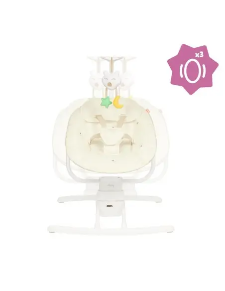 Badabulle Balancelle Latérale avec Télécommande - Crème dans Transat & Balancelle chez Baby And Mom Maroc