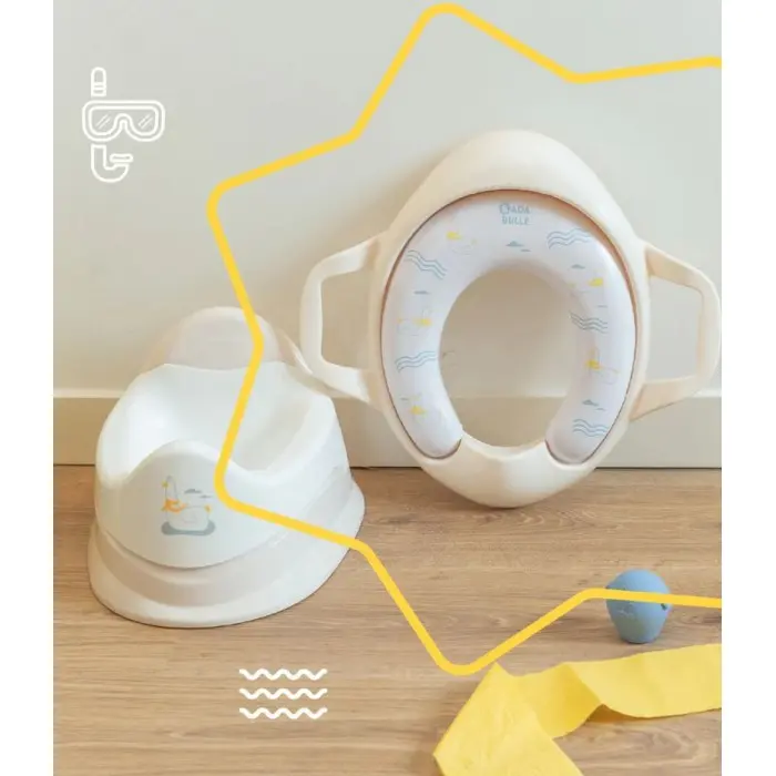 Badabulle Réducteur de toilette Confort avec poignées Mouette dans Pot & Réducteur chez Baby And Mom Maroc