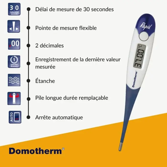 Thermomètre Domotherm Rapid dans Thermomètre chez Baby And Mom Maroc