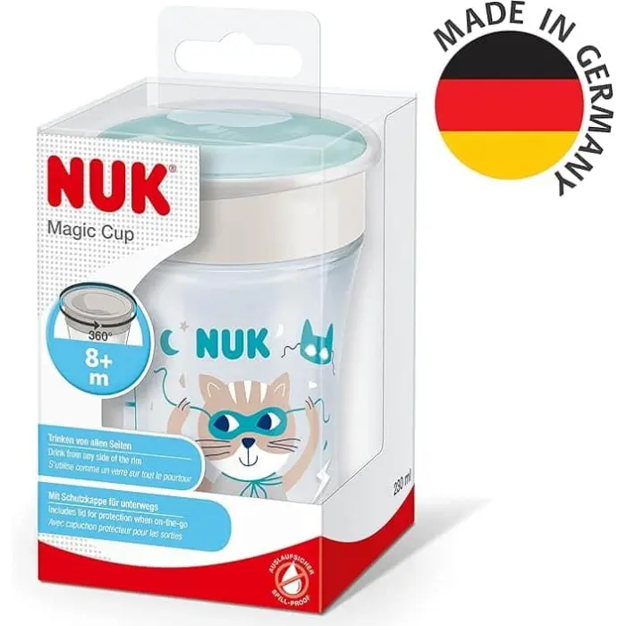 Nuk Tasse Magic Cup 360° anti-fuites 230ml 8m+ dans Vaisselle bébé chez Baby And Mom Maroc