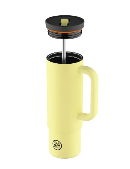 Bottles Straw Cup, Tasse à paille 800ml Citrus Hydratation -