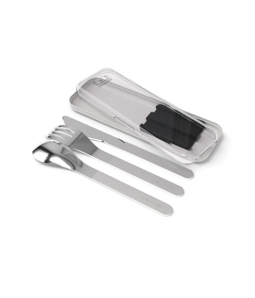 Monbento Slim Trio – portable cutlery in black stainless steel