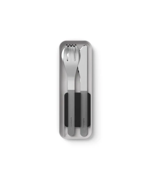 Monbento Slim Trio – portable cutlery in black stainless steel 2