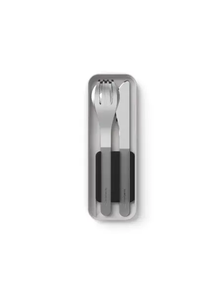Monbento Slim Trio – Couverts Nomades en Acier Inoxydable Noir dans Vaisselle bébé chez Baby And Mom Maroc
