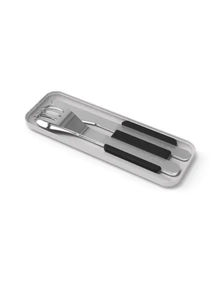 Monbento Slim Trio – Couverts Nomades en Acier Inoxydable Noir dans Vaisselle bébé chez Baby And Mom Maroc