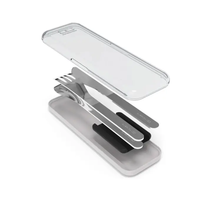 Monbento Slim Trio – Couverts Nomades en Acier Inoxydable Noir dans Vaisselle bébé chez Baby And Mom Maroc