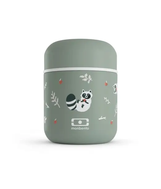 Monbento Boite isotherme pour enfant MB Capsule Vert Raccoon 280ml