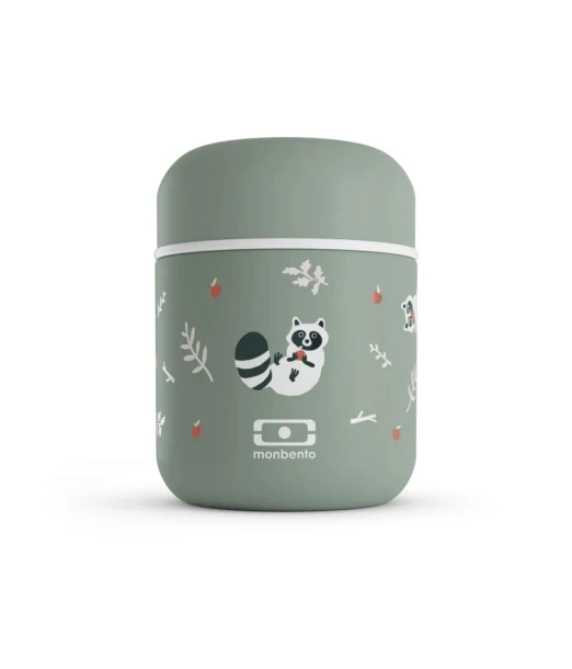 Monbento MB Capsule insulated lunch box for child Raccoon green 280 ml