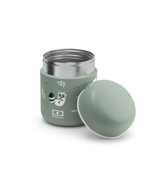 Monbento Boite isotherme pour enfant MB Capsule Vert Raccoon 280ml 2
