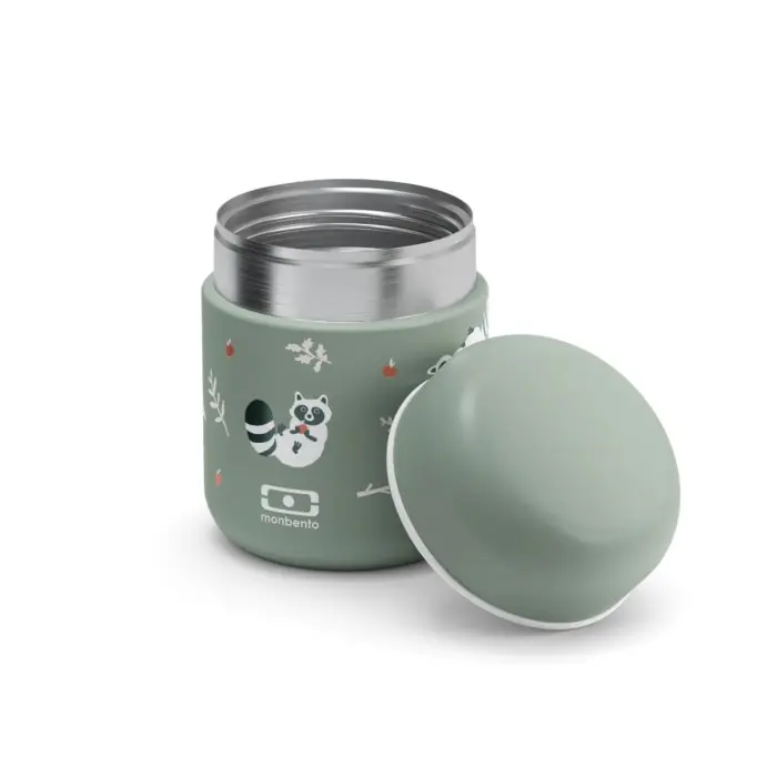 Monbento Boite isotherme pour enfant MB Capsule Vert Raccoon 280ml dans Vaisselle bébé chez Baby And Mom Maroc