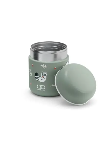 Monbento Boite isotherme pour enfant MB Capsule Vert Raccoon 280ml dans Vaisselle bébé chez Baby And Mom Maroc