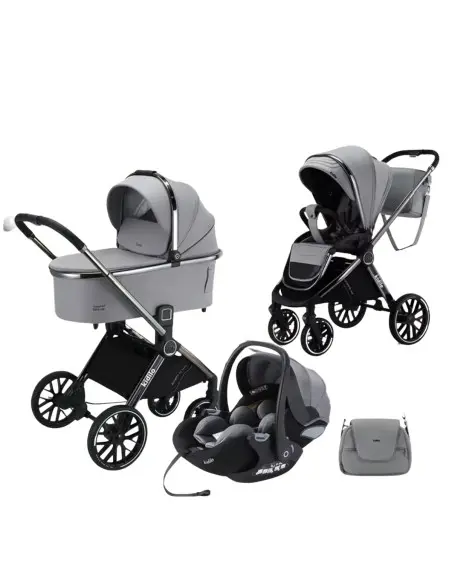 Poussette Trio Kidilo G100+C 3 en 1 Gris dans Poussette chez Baby And Mom Maroc