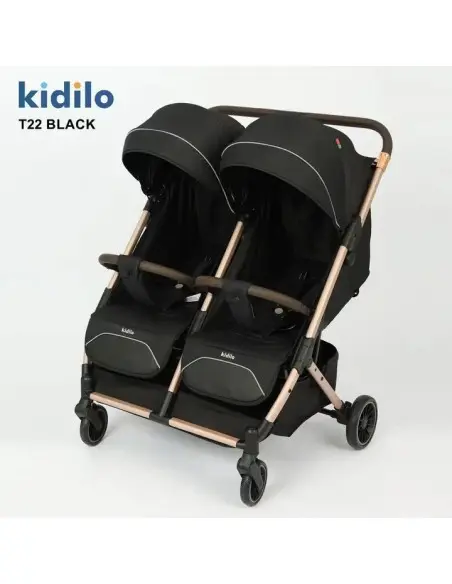 Kidilo Poussette Jumeaux T22 - Black dans Poussette chez Baby And Mom Maroc