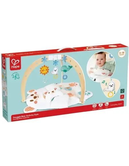 Hape Tapis d'éveil Snuggle Bear Activity Gym 0-18mois dans Tapis d'éveil chez Baby And Mom Maroc