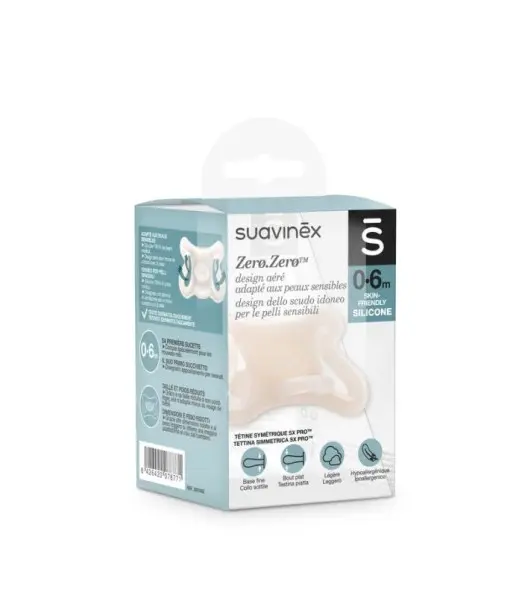 Suavinex Sucette Symétrique Zero Zero Silicone Ultra Soft 0-6m