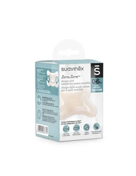 Suavinex pacifier Zero Zero symmetrical silicone ultra-soft from 0 to 6 months