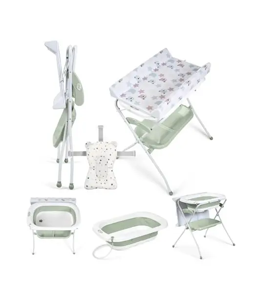 MS Innovaciones folding green changing table + cushion
