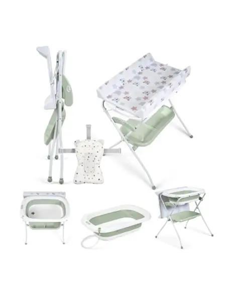 MS Innovaciones folding green changing table + cushion