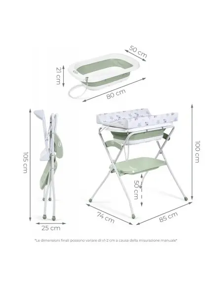 MS Innovaciones Table à langer Pliable Verte + Coussin dans Table à langer chez Baby And Mom Maroc