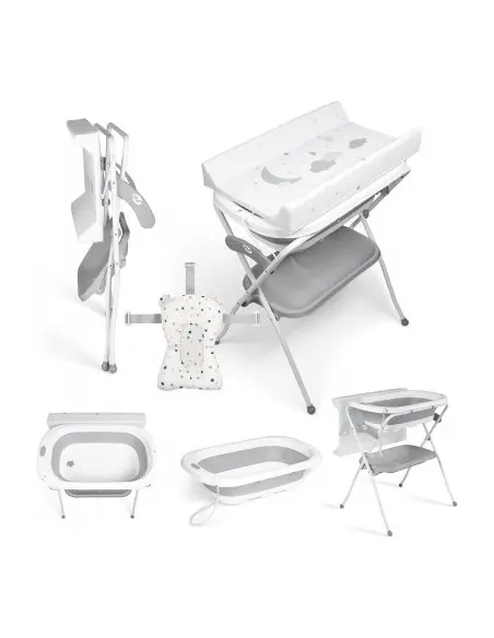 MS Innovaciones folding changing table grey + cushion