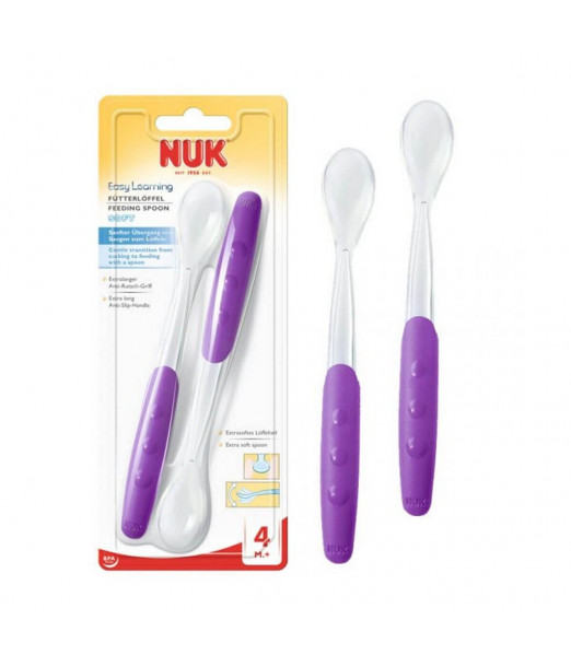 2 Cuillères soft 4m+ NUK - Violet