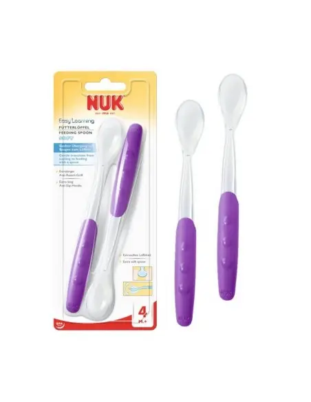2 Cuillères soft 4m+ NUK - Violet