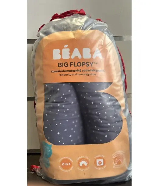 Beaba Big Flopsy™ breastfeeding cushion Print Jersey Lorena Blue