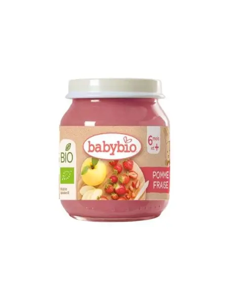 Babybio Petit Pot Pomme Fraise 130g (Dès 6mois) Céréales &