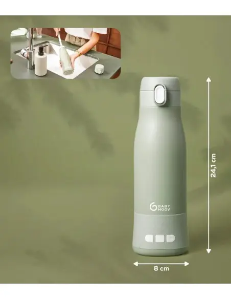 Babymoov portable rechargeable Moov & Feed bottle warmer - Green — photo 6