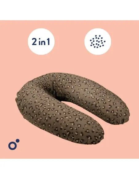 Doomoo Buddy Leopard Bronze – Coussin de Grossesse et d’Allaitement 180 cm dans Linge de lit chez Baby And Mom Maroc