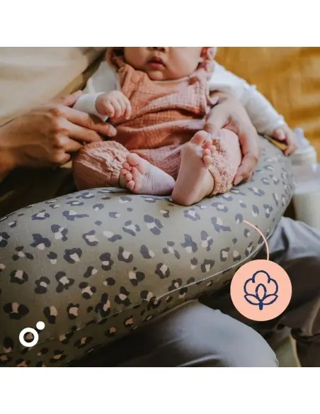 Doomoo Buddy Leopard Bronze – Coussin de Grossesse et d’Allaitement 180 cm dans Linge de lit chez Baby And Mom Maroc