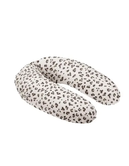 Doomoo Buddy Leopard Cream – Coussin de Grossesse et d’Allaitement 180 cm dans Linge de lit chez Baby And Mom Maroc
